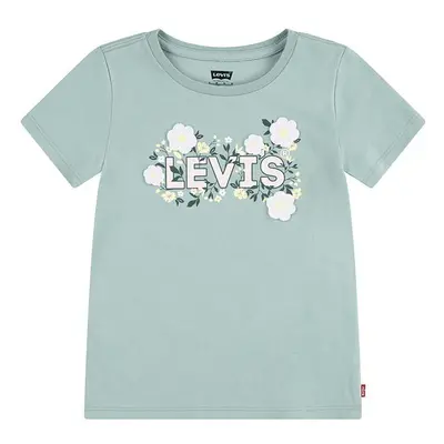 Dětské bavlněné tričko Levi's WILDFLOWERS BATWING TEE tyrkysová barva, 3EL036