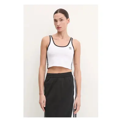 Top adidas Originals 3S BRA TOP dámský, bílá barva, JD4613