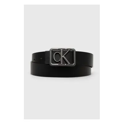 Oboustranný pásek Calvin Klein Jeans pánský, černá barva, K50K511820