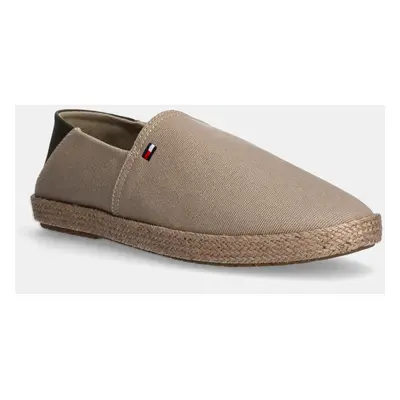 Espadrilky Tommy Hilfiger HILFIGER ESPADRILLE CORE TEXTILE zelená barva, FM0FM05353