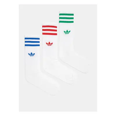 Ponožky adidas Originals 3-pack bílá barva, JJ1984