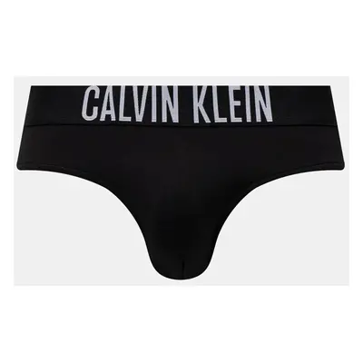 Plavky Calvin Klein černá barva, KM0KM01097