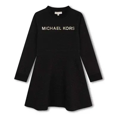 Dívčí šaty Michael Kors černá barva, mini, R30166