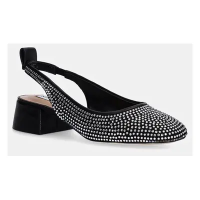 Lodičky Steve Madden Smitten černá barva, na podpatku, s odkrytou patou, SM11003213