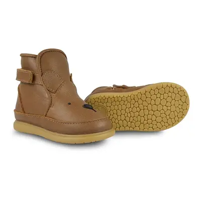 Dětské kožené zimní boty Donsje Dubu Classic Shoes Bear hnědá barva, 1500401