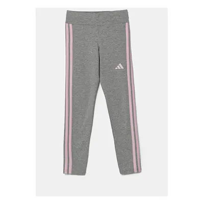 Dětské legíny adidas šedá barva, s aplikací, JF3674