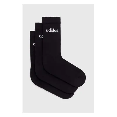 Ponožky adidas Essentials 3-pack pánské, černá barva, IC1301