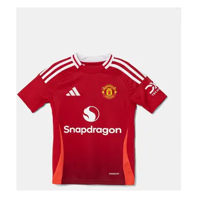 Dětské tričko adidas Performance MUFC červená barva, s potiskem, IT1972