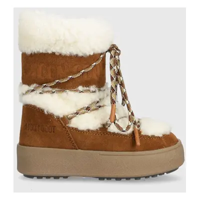 Dětské sněhule Moon Boot 34300800 MB JTRACK SHEARLING béžová barva