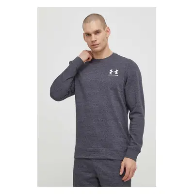 Mikina Under Armour pánská, šedá barva, hladká, 1370404