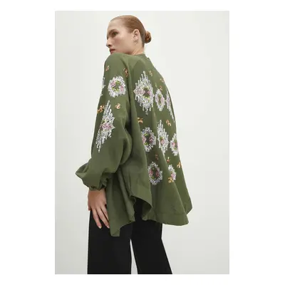 Kimono Answear Lab zelená barva, oversize