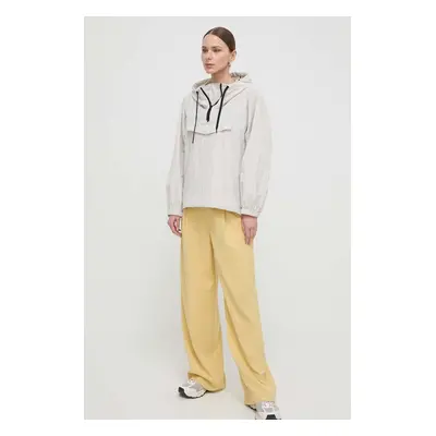 Bunda Max Mara Leisure dámská, šedá barva, přechodná, oversize, 2416191018600