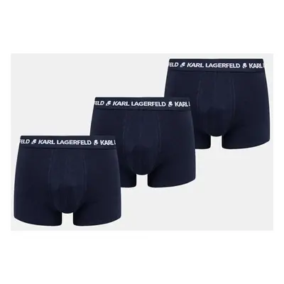 Boxerky Karl Lagerfeld 3-pack pánské, tmavomodrá barva, A1M47151