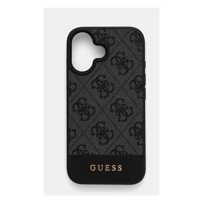 Obal na telefon Guess iPhone 16 6.1 šedá barva, GUHCP16SG4GLGR