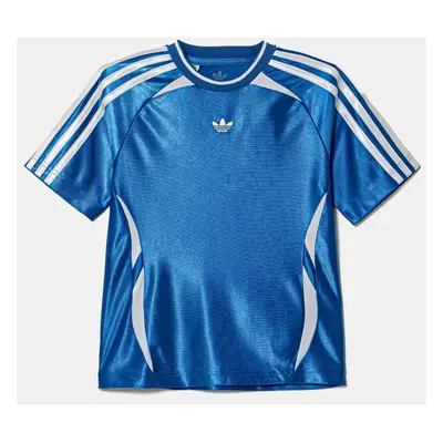 Dětské tričko adidas Originals modrá barva, s aplikací, JC9125