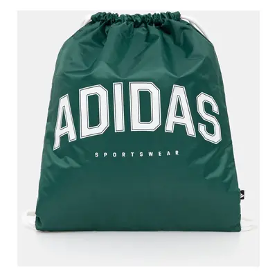 Batoh adidas VAR GYMSACK zelená barva, s potiskem, JG1083