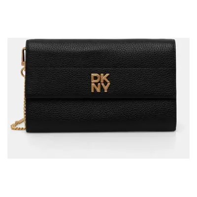 Kožená peněženka Dkny černá barva, R445AI72