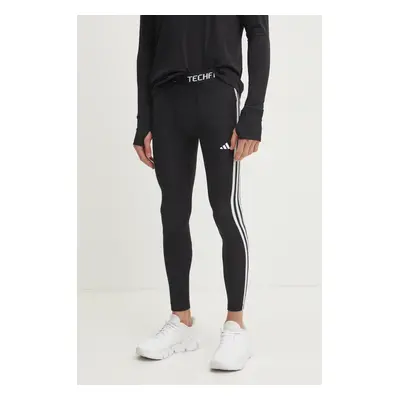 Tréninkové legíny adidas Performance Techfit černá barva, s potiskem, IN5587