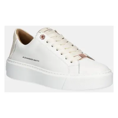 Sneakers boty Alexander Smith London High bílá barva, ALBBLHW8402WCR