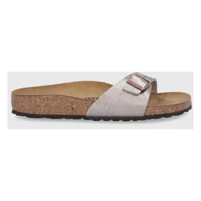 Kožené pantofle Birkenstock Madrid dámské, zlatá barva, 1020632