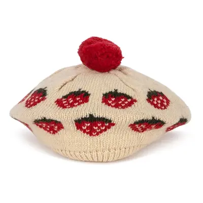 Dětský baret s příměsí vlny Konges Sløjd BELOU KNIT BERET béžová barva, KS101893