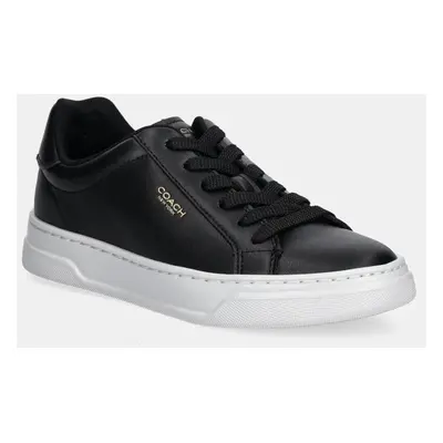 Kožené sneakers boty Coach High Line černá barva, CW971