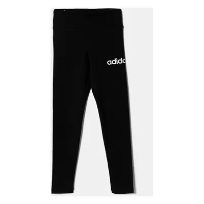 Dětské legíny adidas černá barva, s potiskem, JC9741