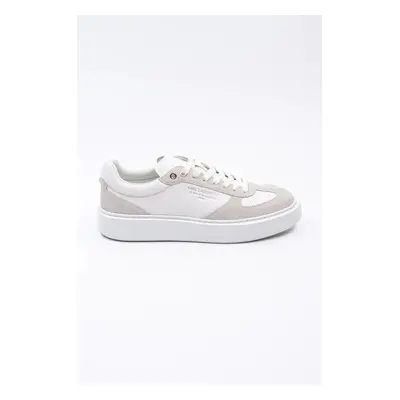 Kožené sneakers boty Karl Lagerfeld MAXI KUP RSG bílá barva, KL52235