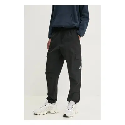 Kalhoty adidas Originals Essential pánské, černá barva, hladké, JD2453