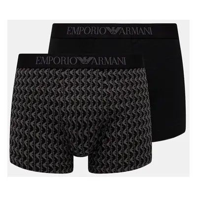 Boxerky Emporio Armani Underwear 2-pack pánské, černá barva, EM001014 AF10797