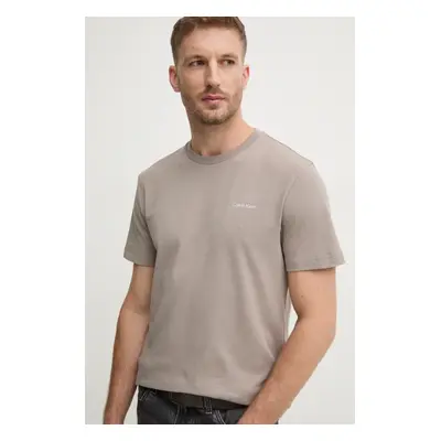 Bavlněné tričko Calvin Klein béžová barva, K10K109894