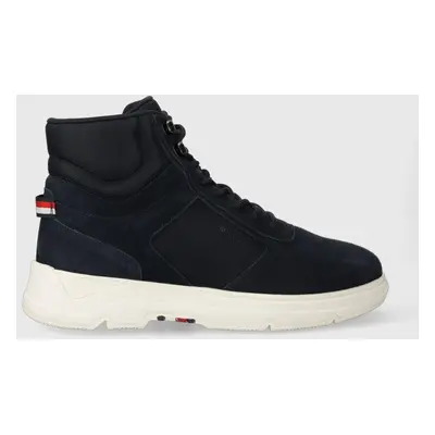 Sneakers boty Tommy Hilfiger CORE MIX SUEDE HYBRID tmavomodrá barva, FM0FM04596