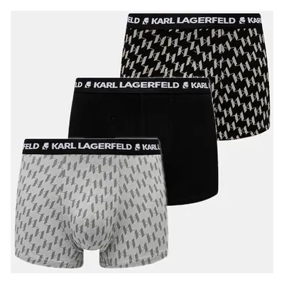 Boxerky Karl Lagerfeld 3-pack pánské, černá barva, A1M47086