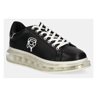 Kožené sneakers boty Karl Lagerfeld KAPRI KUSHION černá barva, KL52632N