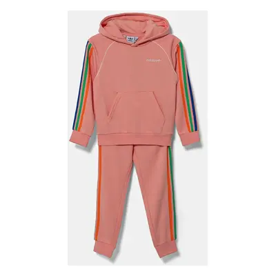 Dětská tepláková souprava adidas Originals oranžová barva, JC5881