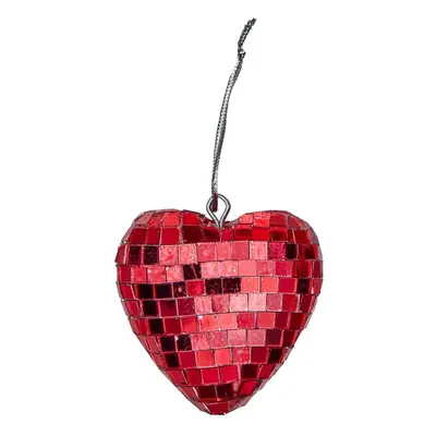 Ozdobný přívěsek Rice Small Heart Disco Ball