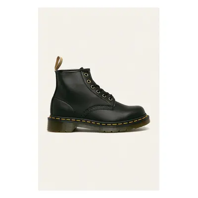 Nízké kozačky Dr. Martens Vegan 101 dámské, černá barva, na plochém podpatku, 23984001-Black