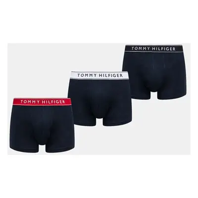 Boxerky Tommy Hilfiger 3-pack pánské, tmavomodrá barva, UM0UM03457