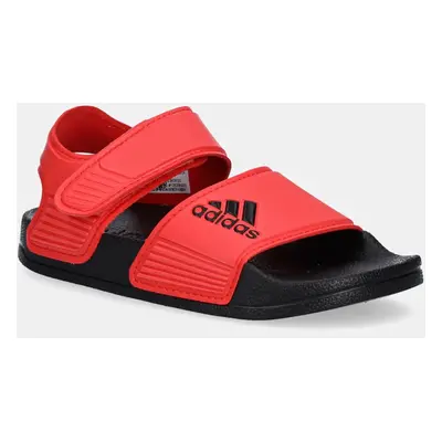 Dětské sandály adidas ADILETTE SANDAL červená barva, IH3633