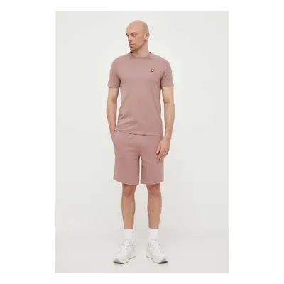 Bavlněné šortky Lyle & Scott růžová barva