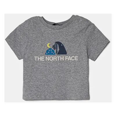 Dětské tričko The North Face KID GRAPHIC S/S TEE šedá barva, s potiskem, NF0A8AXEDYX1