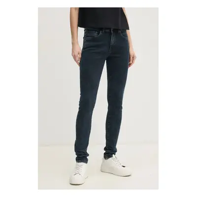 Džíny Pepe Jeans SKINNY JEANS MW REGENT dámské, tmavomodrá barva, PL204728ED9