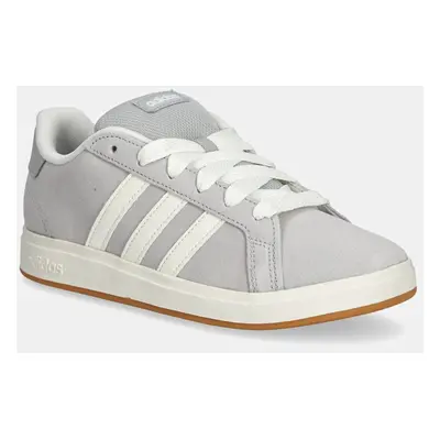 Dětské semišové sneakers boty adidas GRAND COURT 00s šedá barva, JH6179