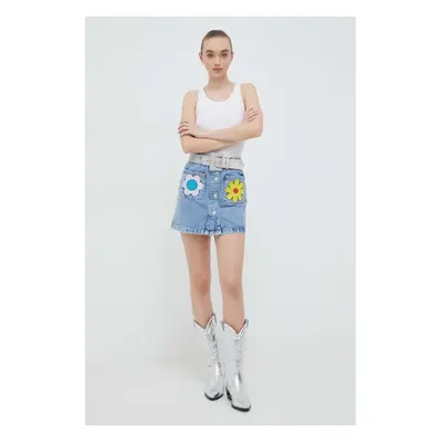 Džínová sukně Moschino Jeans mini, áčková