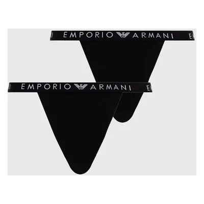 Tanga Emporio Armani Underwear 2-pack černá barva, 164522 4F227