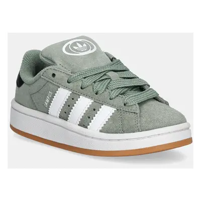 Dětské semišové sneakers boty adidas Originals CAMPUS 00s zelená barva, JP5509