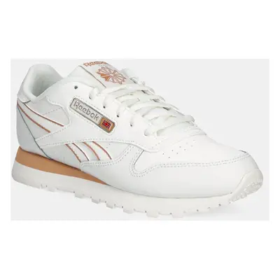 Kožené sneakers boty Reebok Classic CLASSIC LEATHER béžová barva, 100208281