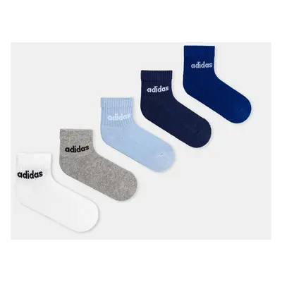 Dětské ponožky adidas Performance 5-pack modrá barva, JF8542