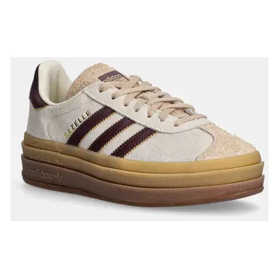 Kožené sneakers boty adidas Originals Gazelle Bold béžová barva, JQ5127