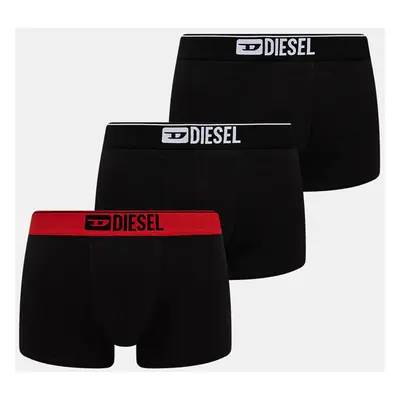 Boxerky Diesel DAMIEN-GFT-3PACK BOXER-SHORTS 3-pack pánské, černá barva, A17805.0GDAC